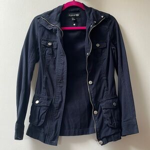 Forever 21 | Navy Blue Cargo Utility Jacket XS